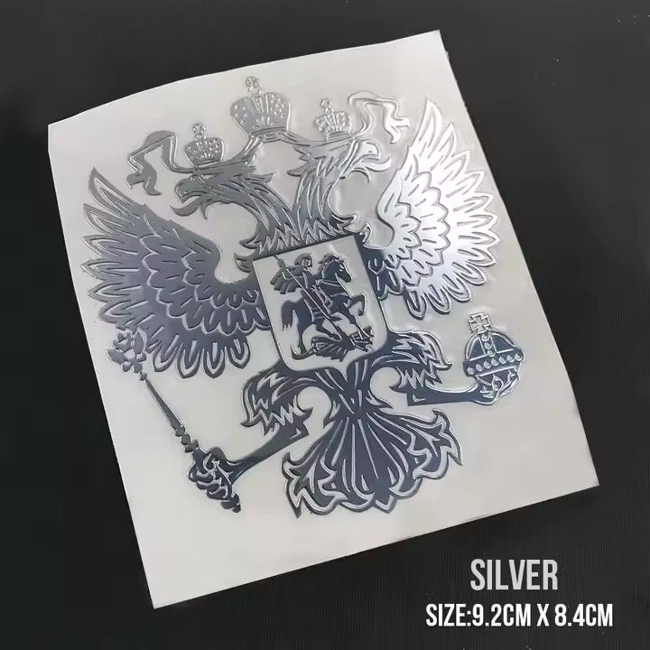 Coat of Arms Metallic Decal (9.2cm x 8.4cm)